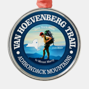 Van Hoevenberg Trail (C) Metal Ornament