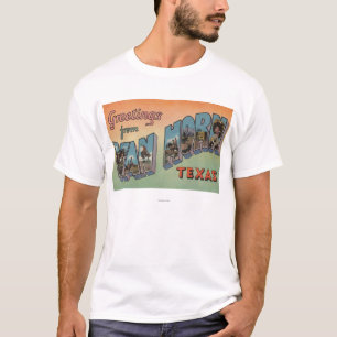 Van Horn, Texas - Large Letter Scenes T-Shirt