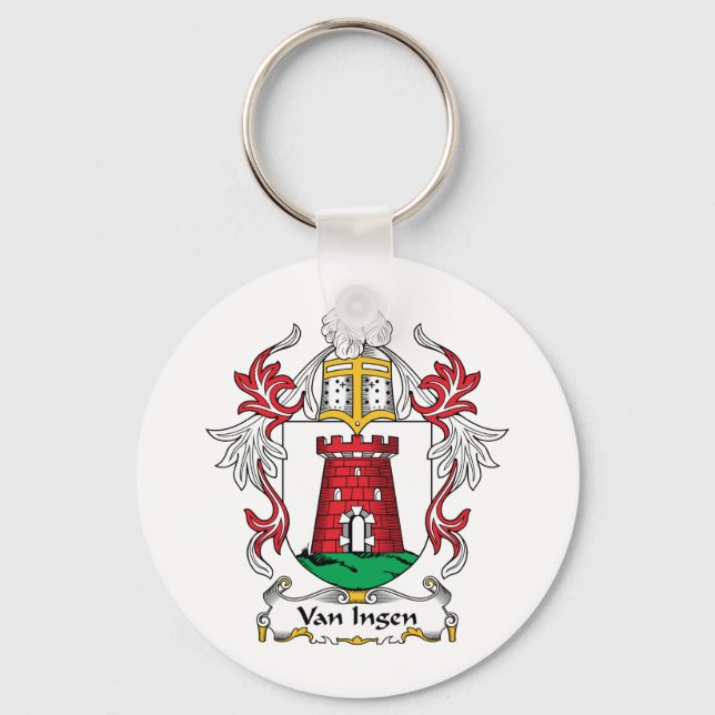 Van Ingen Family Crest Key Ring (Front)