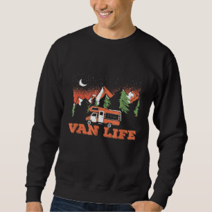 Van Life Camper Caravan Camping Vintage Retro Camp Sweatshirt