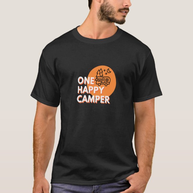 Van Life Camping Camper Travel Bus Nature Adventur T-Shirt (Front)