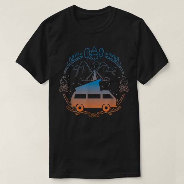 Van Life Design - Vanagon Van Bus Dipper Campfire  T-Shirt (Design Front)