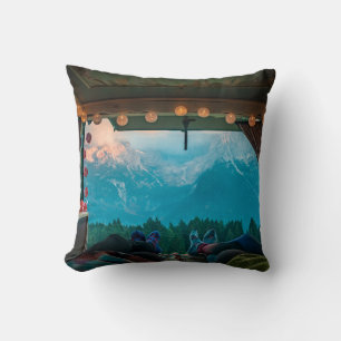 Van Life in Mountains Dolomiti di Brenta, Italyvan Cushion
