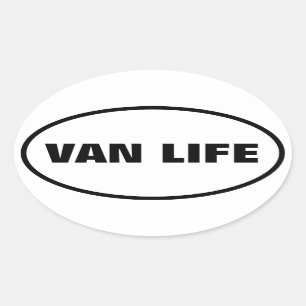VAN LIFE Nomad Adventure Travel Camping Lifestyle Oval Sticker