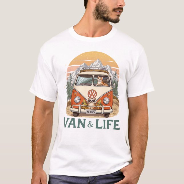 Van Life Paws  Adventure  T-Shirt (Front)