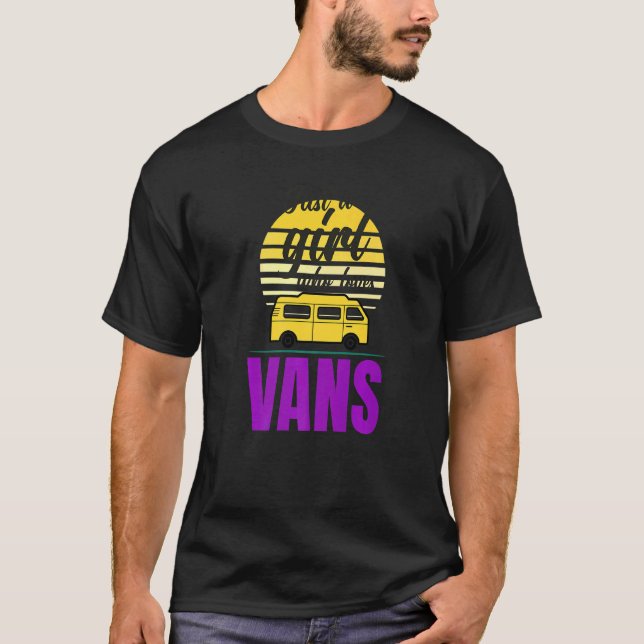 Van Life Sun Surfer Girl Vanlife Just A Girl Who L T-Shirt (Front)