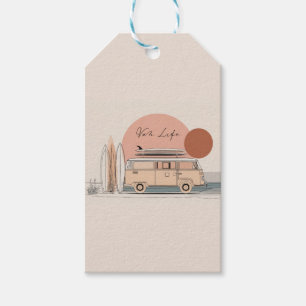 Van Life Surf Van – Retro Beach Camper Aesthetic Gift Tags