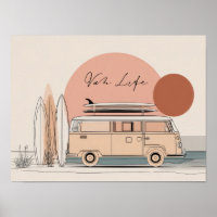 Van Life Surf Van – Retro Beach Camper Aesthetic