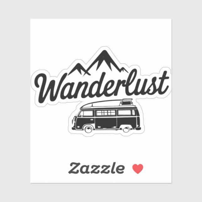 Van Life Wanderlust Black White Print (Sheet)