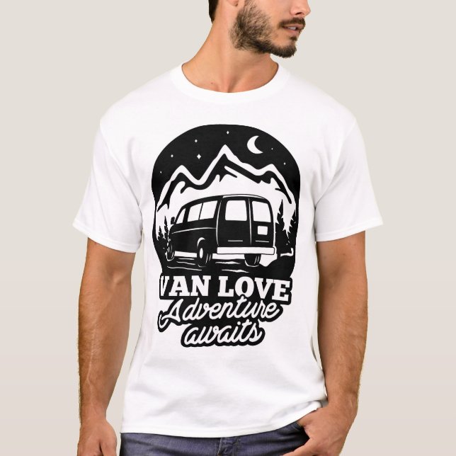 Van Love black T-Shirt (Front)