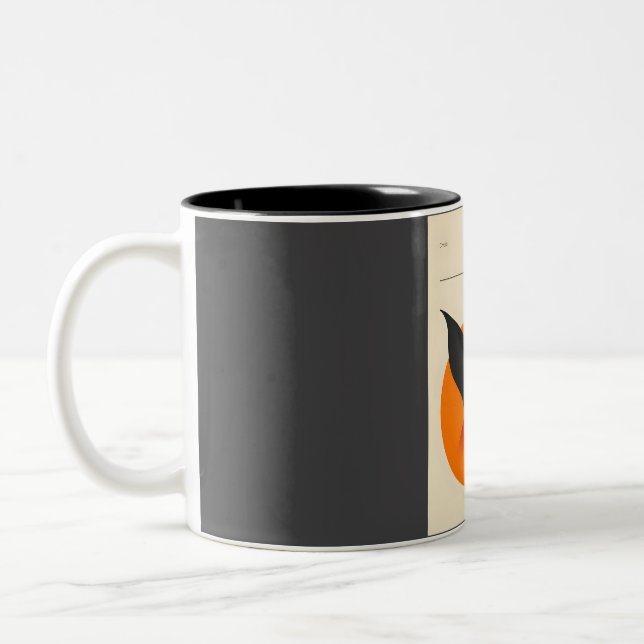 Van Metre Visitor Cryptid Cryptozoology Poster  Two-Tone Coffee Mug (Left)