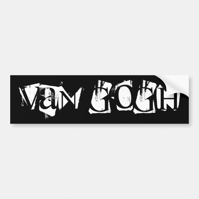 Van names travel camping word play van gogh go bumper sticker (Front)