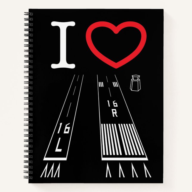 Van Nuys Airport Runways 16L-16R / 34L - 34R Notebook (Front)