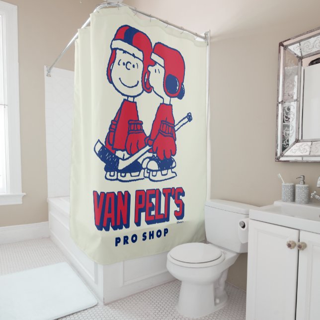 Van Pelt's Pro Shop Shower Curtain (In Situ)