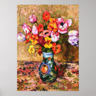 Van Rysselberghe - Tulips and Nasturtiums Poster