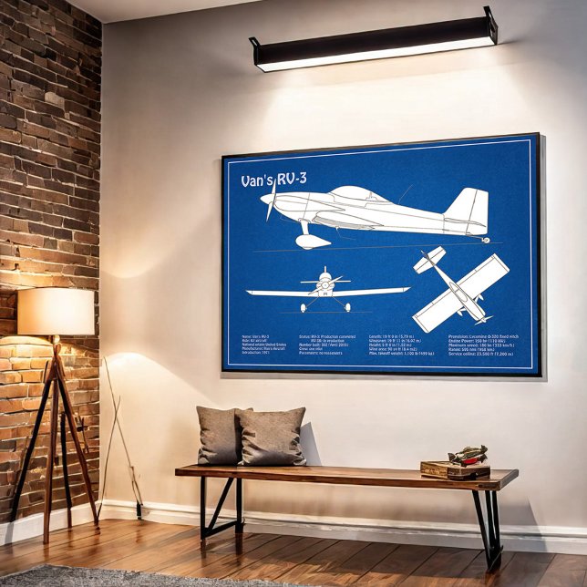 Van’s RV-3 - Aeroplane Blueprint Plans ABD Poster (Creator Uploaded)