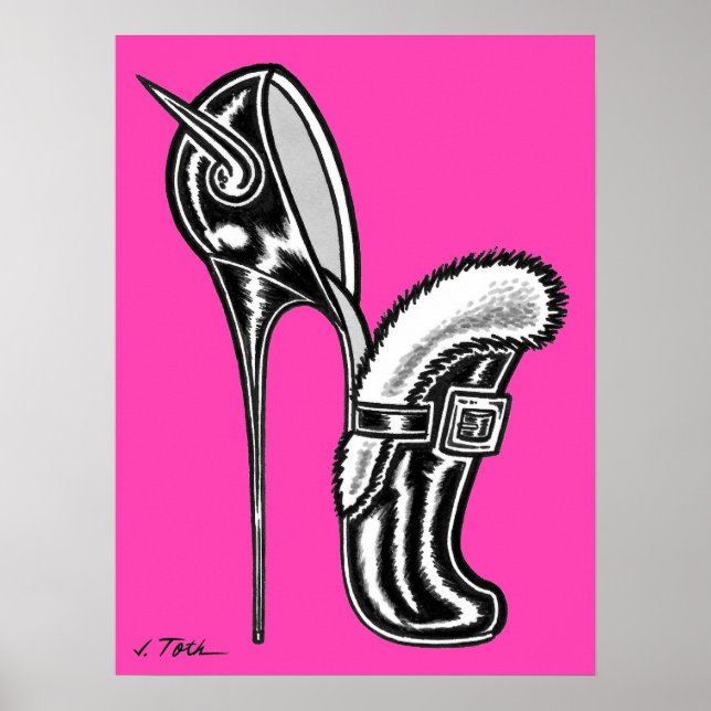 Vana DeVinyl™/Fun-Fur Trimmed, Spike Heel Poster (Front)