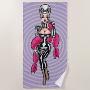 Vana DeVinyl™/Glamour Goddess Beach Towel