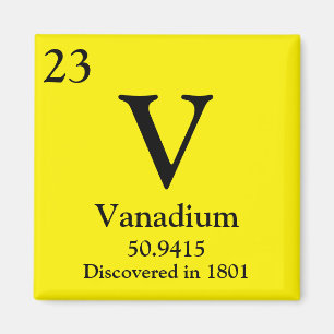 Vanadium Periodic Table Magnet