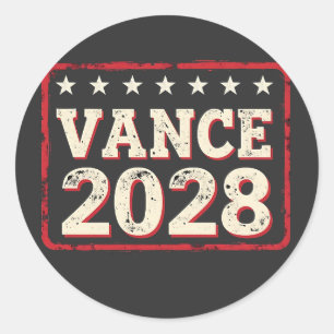 Vance 2028 For president Election Trump Republican Classic Round Sticker