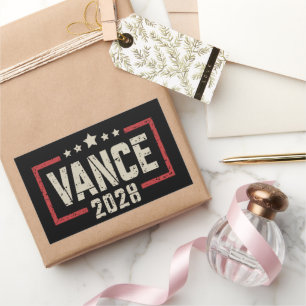 Vance 2028 President Election Campaign US Flag Rectangular Sticker