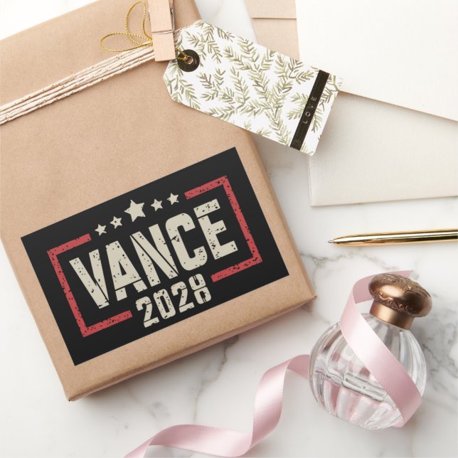 Vance 2028 President Election Campaign US Flag  Rectangular Sticker (Gifting)