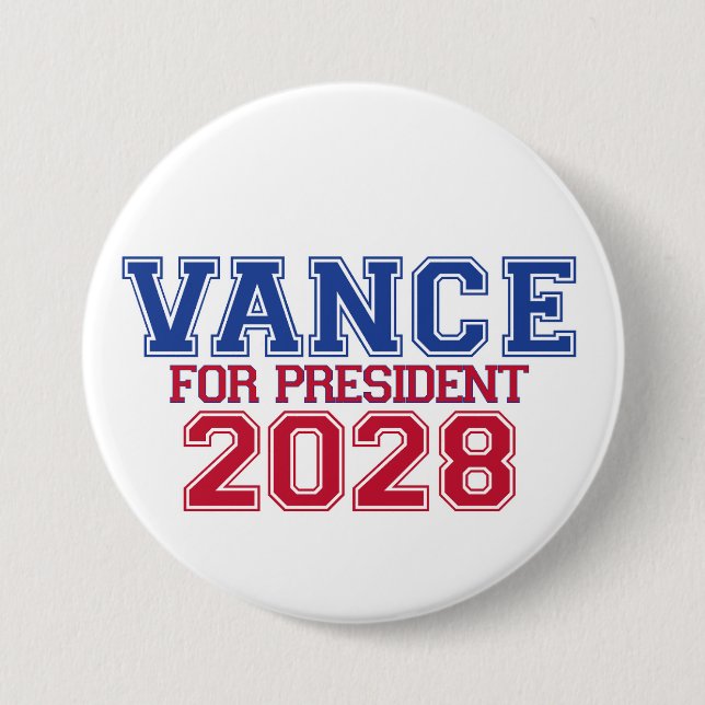 Vance for President (varsity) 7.5 Cm Round Badge (Front)