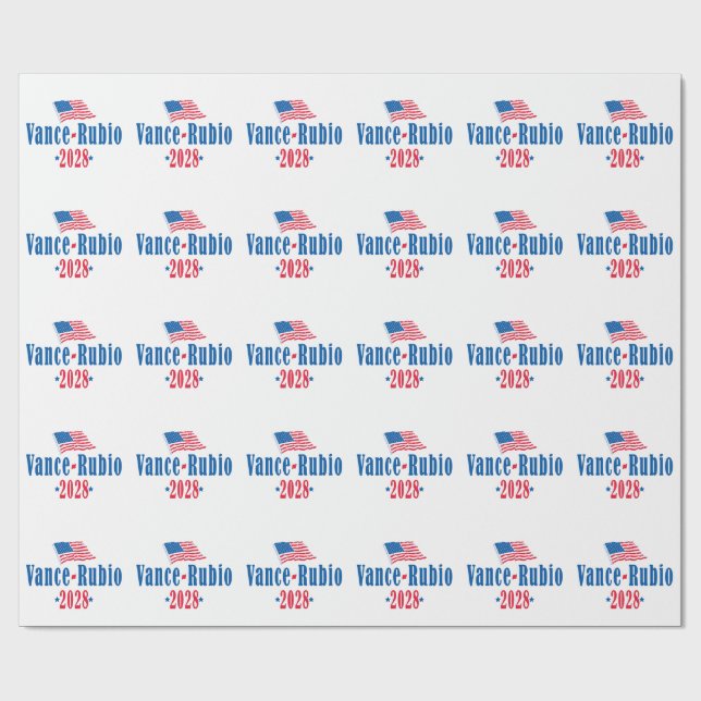 Vance Rubio 2028 (flag) Wrapping Paper (Flat)