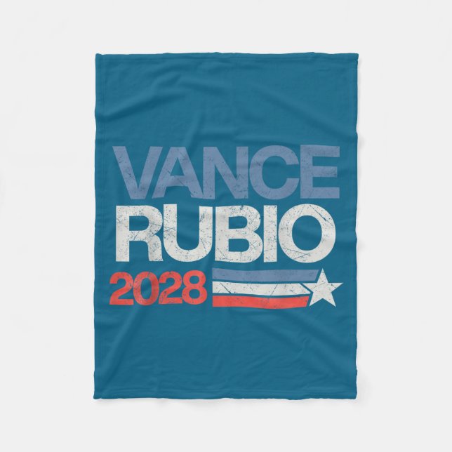 Vance Rubio 2028 President Jd Vance Marco Rubio Us Fleece Blanket (Front)