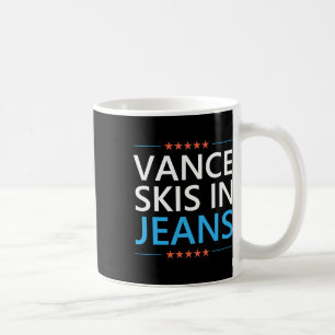 Vance Skis In Jeans Funny Skiing Anti Jd Vance Quo Coffee Mug