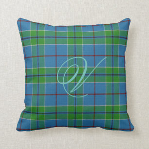 Vance Tartan Monogram Pillow