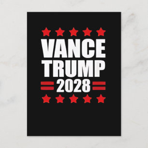 Vance Trump Presidential Election 2028 Political Announcement Postcard