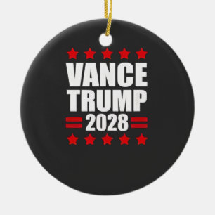 Vance Trump Presidential Election 2028 Political Ceramic Ornament