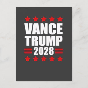Vance Trump Presidential Election 2028 Political   Holiday Postcard