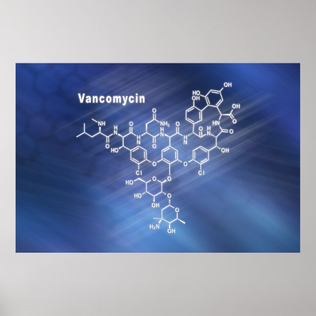 Vancomycin antibiotic poster (Front)