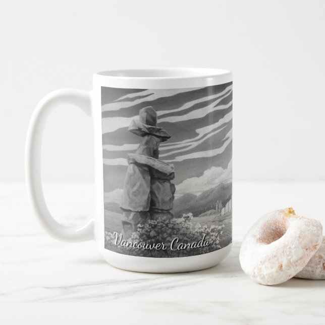 Vancouver BC Canada Coffee Cups Mugs & Glasses (With Donut)