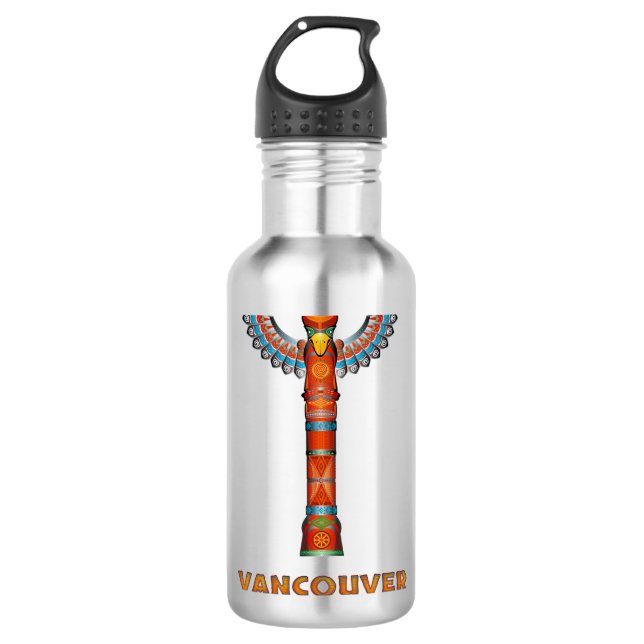 Vancouver (BC) Canada - Totem Pole 710 Ml Water Bottle (Front)