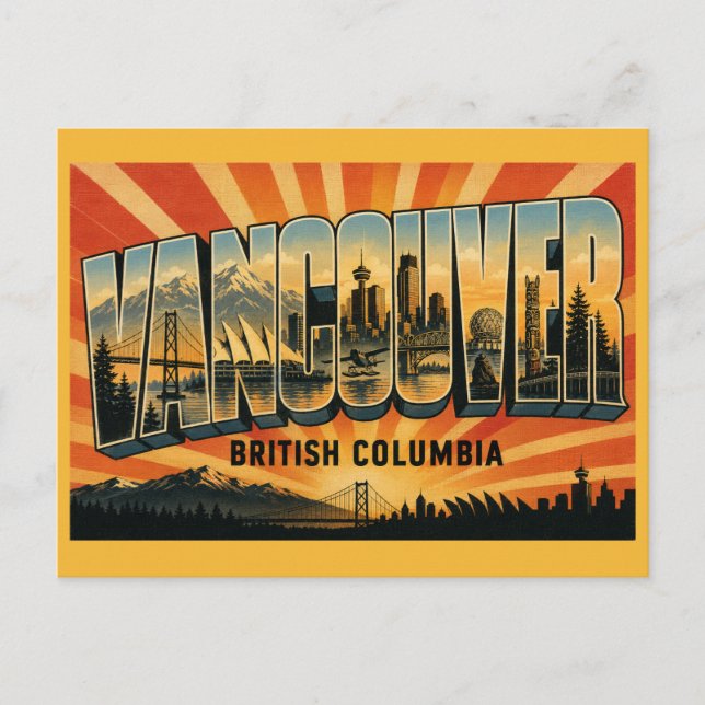 Vancouver BC Coastal Metropolis Postcard (Front)