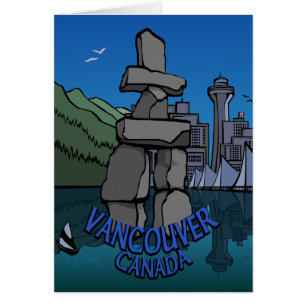 Vancouver BC Souvenir Art Cards Customised Cards
