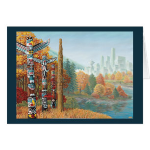 Vancouver BC Souvenir Cards Totem Pole Art Cards