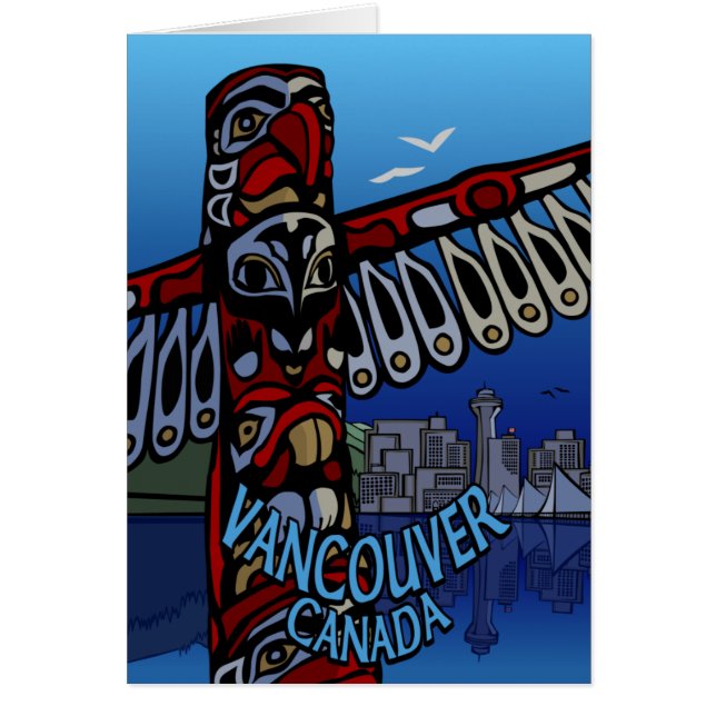 Vancouver BC Souvenir Cards Totem Pole Art Cards (Front)
