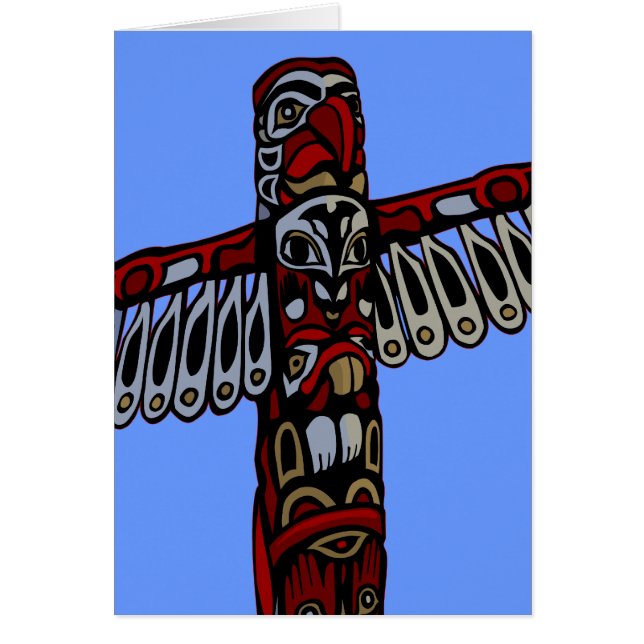 Vancouver BC Souvenir Cards Totem Pole Art Cards (Front)
