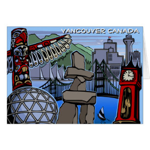 Vancouver BC Souvenir Cards Totem Pole Art Cards