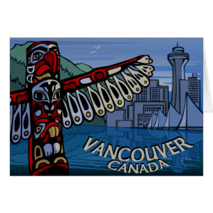 Vancouver BC Souvenir Cards Totem Pole Art Cards