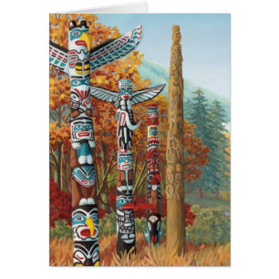 Vancouver BC Souvenir Cards Totem Pole Art Cards
