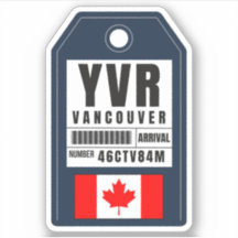 Vancouver Boarding Pass - Canada YVR