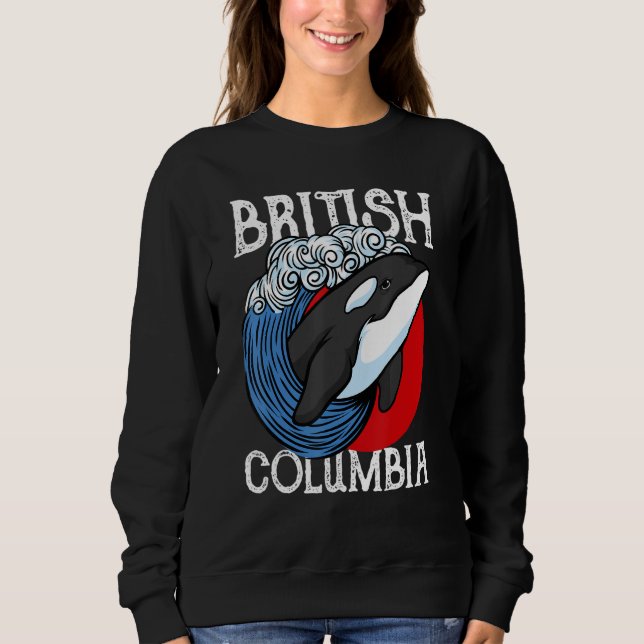 Vancouver British Columbia Orca Whale Sweatshirt (Front)