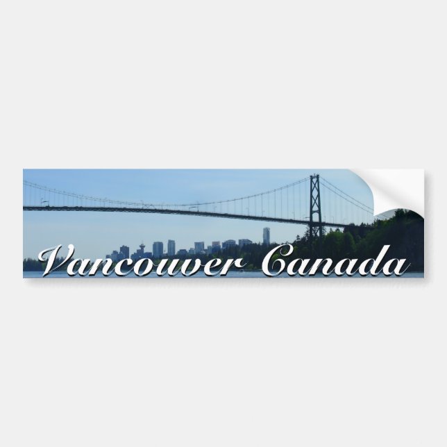 Vancouver Bumper Sticker Vancouver Souvenir Gifts (Front)