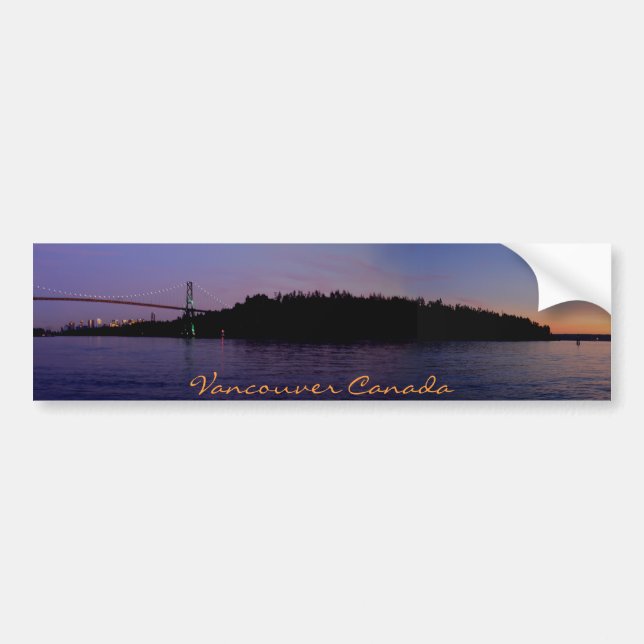 Vancouver Bumper Sticker Vancouver Souvenir Gifts (Front)