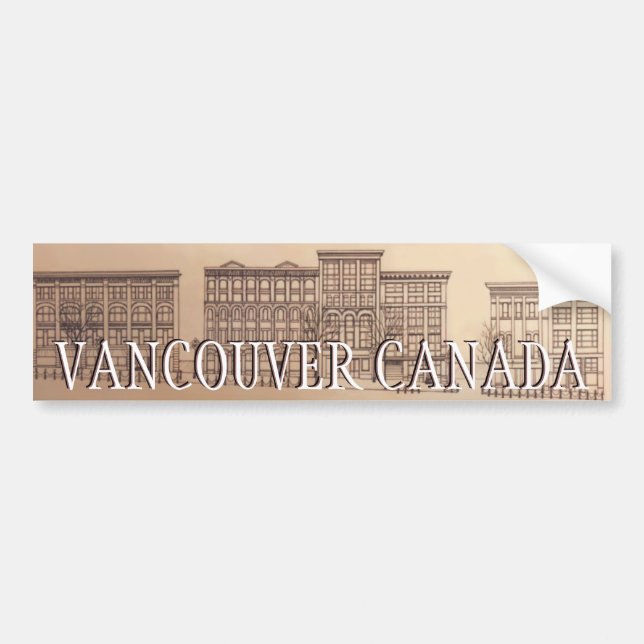 Vancouver Bumper Sticker Vancouver Souvenir Gifts (Front)